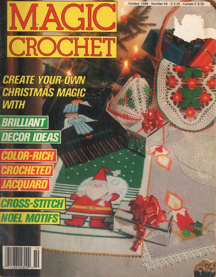 Magic Crochet # 56 Patterns Magazine Early 80's Doilies Tablecloths Christmas - Image 1 of 1