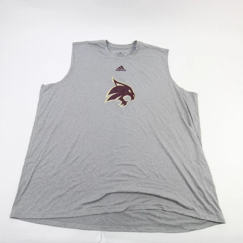 Texas State Bobcats adidas Aeroready Sleeveless Shirt Men's Gray New Cover
