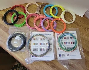 3D Printer Pen PLA Plastic Filament Thread Multiple Colors Lot Of 15 - Picture 1 of 3