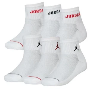 Six Pairs Jordan Legend Ankle Socks - White - Picture 1 of 1