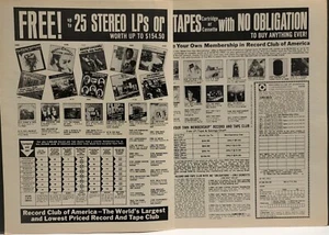 Pubblicità stampa 1973 Record Club of America David Cassidy Rod Stewart Elton John Cher - Foto 1 di 1