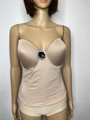 Va Bien 黑色低背无肩带紧身胸衣女式 US 36D 裸体风格 1508 — 第 1/4 张图片