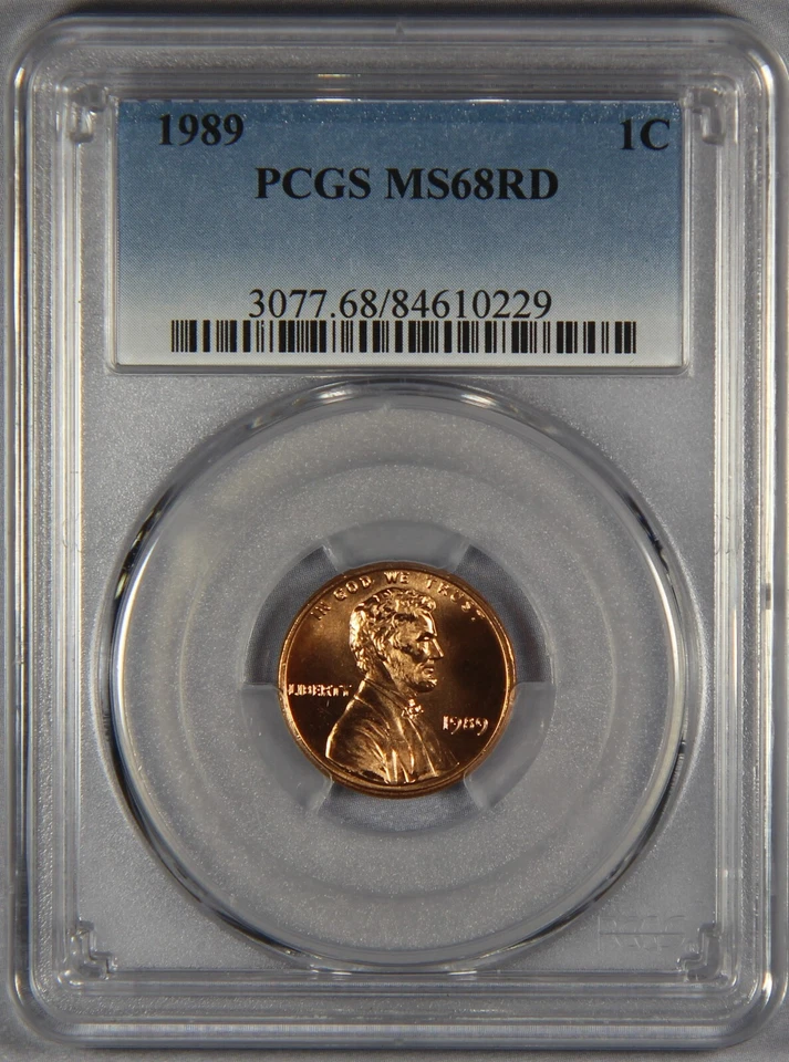 1989 Lincoln Memorial Cent Penny PCGS MS68 RD 1c - Image 1 of 3