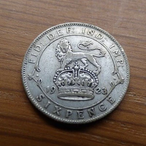 George V Silver Sixpence 1923 Key Date Nice Grade (myrefn596) - Picture 1 of 4