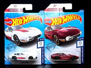 Hot Wheels Juegos Olímpicos Tokio 2020 Serie Toyota 2000 GT Blanco y Rojo Variantes - Imagen 1 de 7
