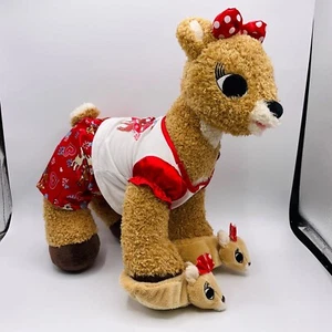 Build-A-Bear Rudolph Rentier mit roter Nase Clarice Freundin Plüsch 15 Zoll SPRECHEND - Bild 1 von 17