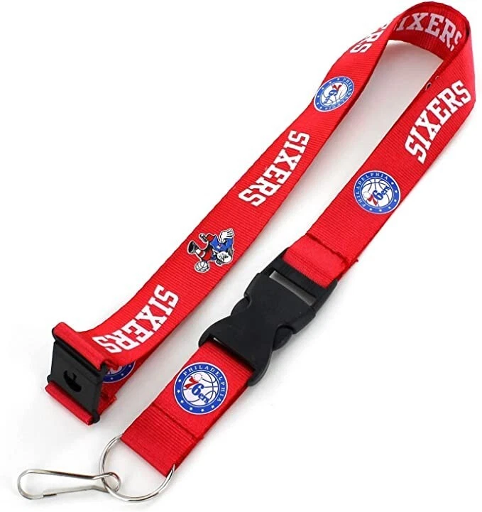 Philadelphia 76ers 24'' Lanyard with Breakaway Key Clip - Red Design - Image 1 of 1