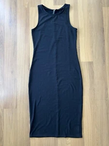 Cotton On black sleeveless tank top bodycon midi dress XS - Picture 1 of 2