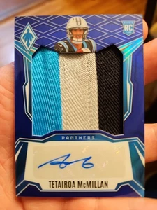 Tetairoa McMillan Phoenix 2025 RC RPA automático RPS-TMN púrpura Prizm 29/49 Panthers  - Imagen 1 de 4