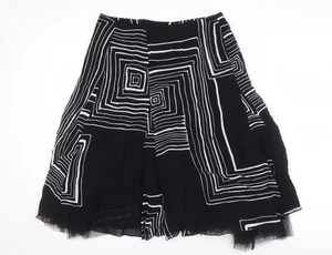Michel Ambers Women's Black Geometric Skirt Size 10 - Picture 1 of 12