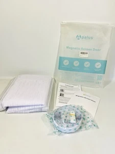 Fliegengitter Tür Insektenschutz Magnetisch 140 x 240 cm Weiß langlebig - Bild 1 von 5