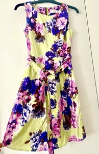 Wallis Petite Collection Pink& Purple Floral Tea Party Dress Size 10 - Picture 1 of 7