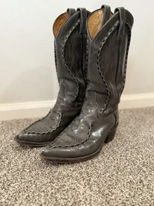 Dan Post Herren Cowboystiefel Schnalle Stickerei. Lasso Riata geflochtenes Leder 7D grau - Bild 1 von 19