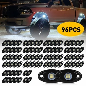 White Pods LED 96 Rock Fit Lights Offroad Jeep Boat Truck UTV ATV Underbody Lamp - Picture 1 of 11