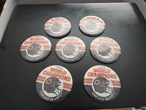 7 Vintage 80s Chicago Bears 1985 Super Bowl Champions Button Pin Pinback NFL - Bild 1 von 3