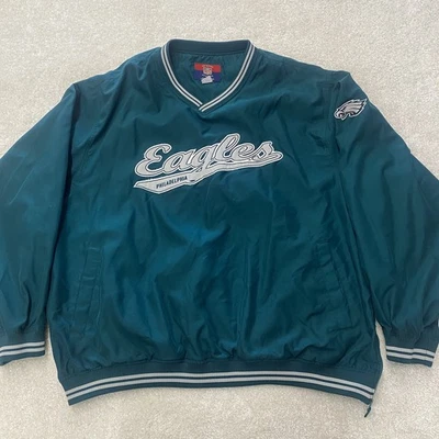 Chaqueta Pullover De Colección Philadelphia Eagles Para Hombres 2XL XXL Reebok Gridiron Clásica NFL Foto 1 de 4