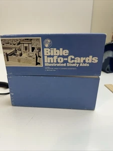 Bible Info- Cards illustrated study aid 1986 60 picture cards 4 leaders guide Sh - Picture 1 of 14