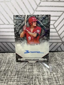 BRADY HOUSE 2023 Bowman Sterling Prospect Auto Sterling /100 NATIONALS - Picture 1 of 2