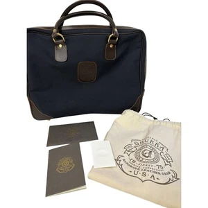 New Mint Vtg Ghurka #227 Draftsman Bag #AK 7 Twill w/ Leather Trim Briefcase - Picture 1 of 9