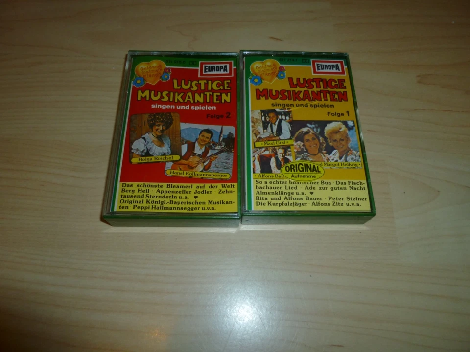 2 Musik Kassetten MCs - Lustige Musikanten Folge 1 + 2 - Volksmusik Compilation - Bild 1 von 2