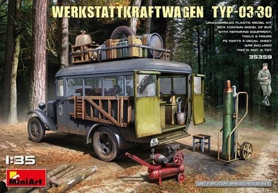KIT MODELLINO MILITARE MINIART WERKSTATTKRAFTWAGEN TYP-03-30 CAMION SCALA 1:35 - Immagine 1 di 4