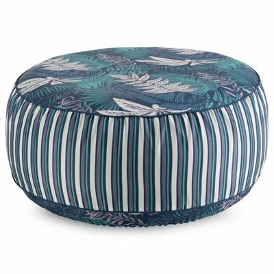 Pouffe Sitzkissen Sitzhocker Puff Bodenkissen 53x23 cm blau Garten Dekoration - Bild 1 von 4