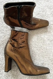 Armando Pollini, Coppery, Leather, Ankle Boots, EU38.5 (UK5.5) - Picture 1 of 10