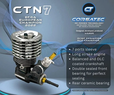 CT50001 Corsatec CTN7 Motore 7 Luci .21 Tuned Ceramico Corsa Lunga 1:8 Buggy - Immagine 1 di 2