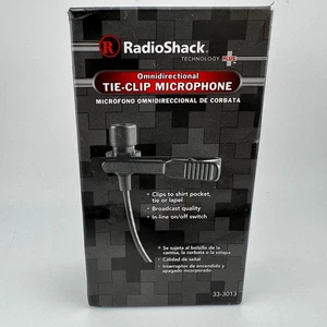 Radio Shack 33-3013 Electret Condenser Lavalier Clip-On Microphone NEW NIB - Picture 1 of 4