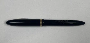 VINTAGE 1930s SHEAFFER BLACK & GOLD 14K Nib LIFETIME 1000 BALANCE FOUNTAIN PEN - Picture 1 of 13