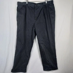 Pantalones chinos Brooks Brothers Advantage W42 L30 Elliot azul marino 100 % algodón plisado - Imagen 1 de 11
