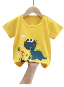 Camiseta informal de dinosaurio de algodón suave de verano de manga corta para niños talla 120 (7-8 años) - Imagen 1 de 2