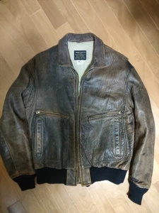 Avirex G-2 Flight Jacket Leather Genuine Size 42 Sheep - Picture 1 of 8