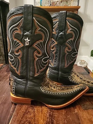 Los Altos меди подлинный крокодила хвост с оленей 3 X носок M 10EE ботинки 952834 EUC - Изображение 1 из 4