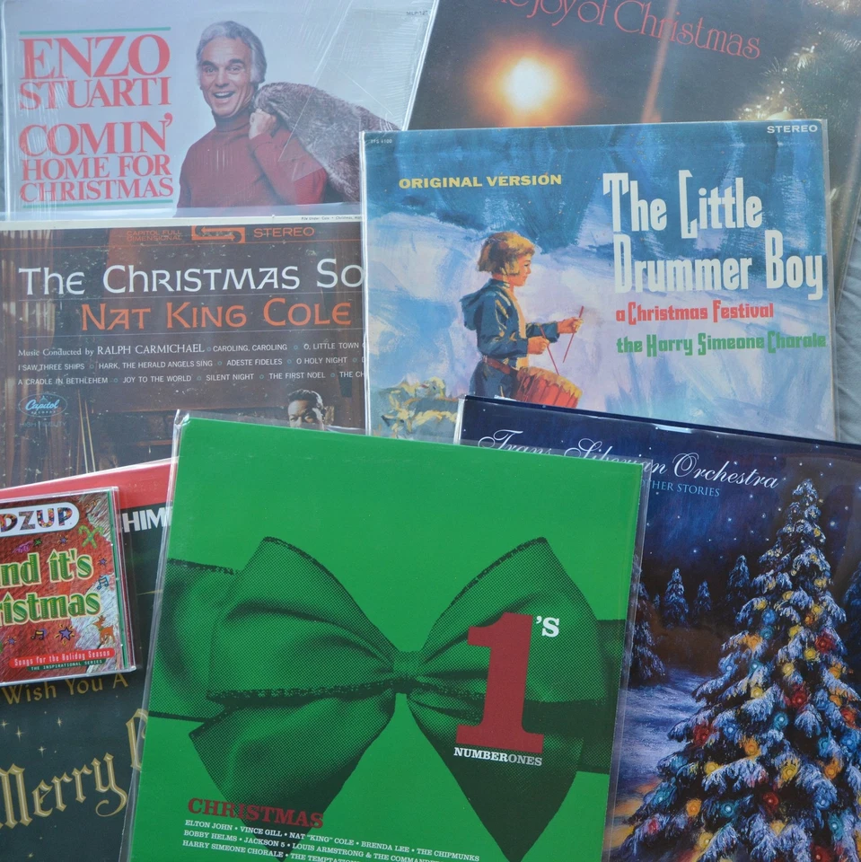 Holiday Vinyl LP Lot, Nat King Cole Christmas Song + 10 More Albums - Great Gift - Image 1 of 4