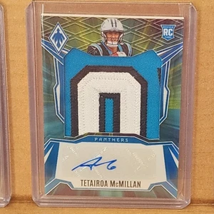 Tetairoa McMillan 2025 Phoenix Rookie Green Patch Auto #24/25 Carolina Panthers - Picture 1 of 3