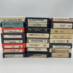Lot of 24 Untested 8 Track Tapes - Country Music - Not Serviced - Sold As Is - Imagen 1 de 5