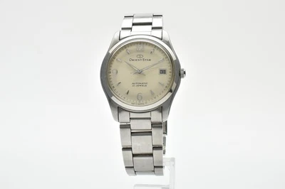 Vintage *Exc+5* ORIENT STAR 597302-70 Relógio Automático Masculino Prata Direto JAPÃO - Imagem 1 de 4