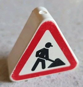 LEGO DUPLO - ROAD WORKS SIGN - MY FIRST YARD - 10518 - VINTAGE