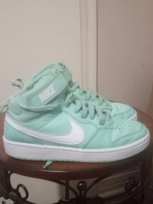 Nike Court Borough Mid 2 Casual Emerald Rise White CD7782 300 Sz 5Y Woman’s 6.5 - Image 1 of 4