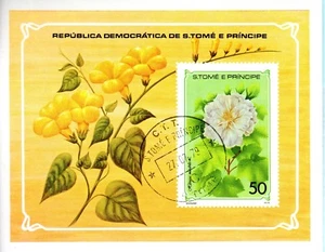 0412+ BLOC S.TOME E PRINCIPE FLEURS - Picture 1 of 1