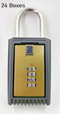 24 Lock Boxes- (4) Letter ALPHA Combo- Real Estate, Property Preservation & More - Image 1 of 4