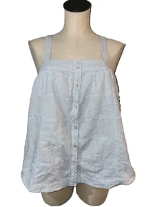 Vineyard Vines Women’s Yarn Dye Patchwork Button Front Tank Top size XL Cotton - Picture 1 of 10