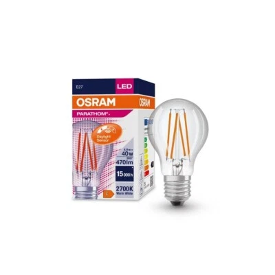 OSRAM E27 LED Filament Lampe mit Sensor 4,9W wie 40W warmweiß 2700K - Bild 1 von 4