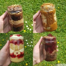 4 luxury cake jars (Biscoff, Black forest, Nutella, Jamie dodger)