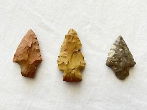 Authentic Indian Arrowheads - lot of 3 From Estate Collection 1.75-2.5”