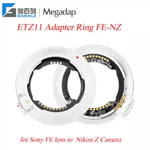 MEGADAP ETZ11 Auto Focus Adapter for Sony E FE lens to Nikon Z Z6 Z7 Z6II Z5 zfc - Picture 1 of 4