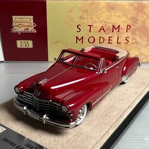 1/43 GLM Stamp Cadillac Series 62 Convertible Maroon Metallic Open Top STM47301 - Picture 1 of 2