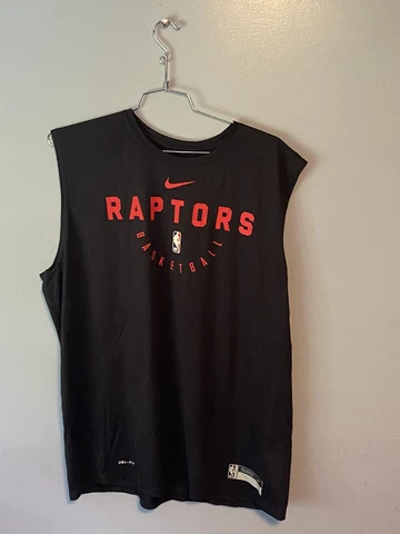 Toronto Raptors NBA Nike Dri-Fit Sleeveless Shirt Tank Top White Size 3XLT Cover