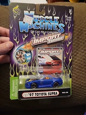 2002 Funline Muscle Machines Import Tuner 97' Toyota Blue Supra 1:64 - Image 1 of 4